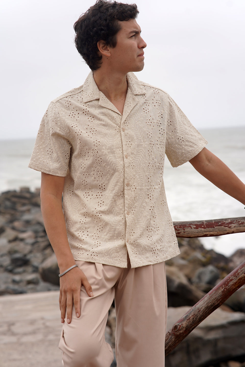 CAMISA ENZO LINO BORDADO