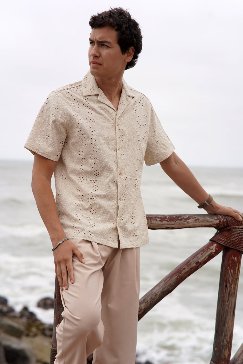 CAMISA ENZO LINO BORDADO