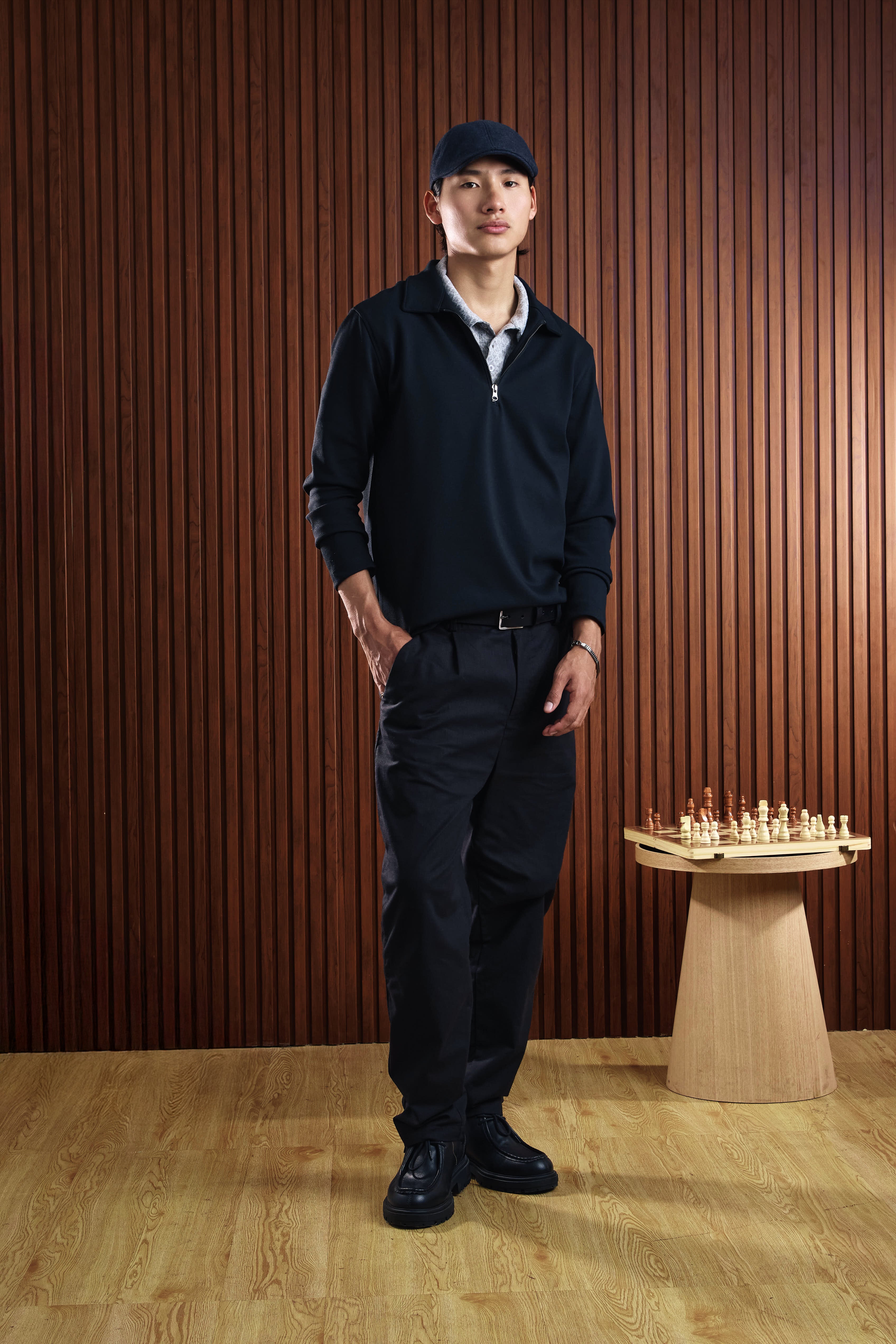 BOSS PANTALON RECTO NEGRO
