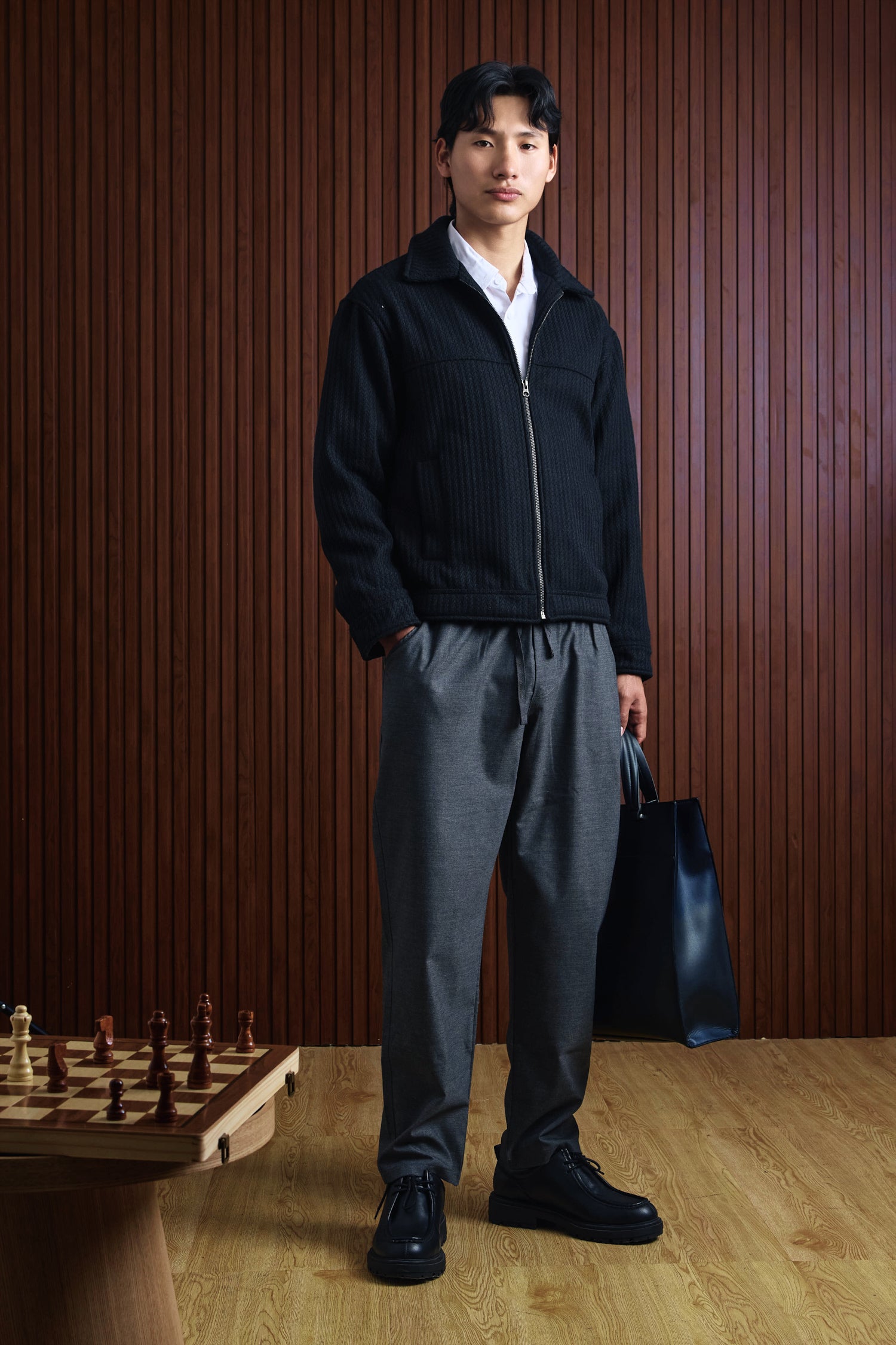 CASACA BOXY LEONARDO NEGRO