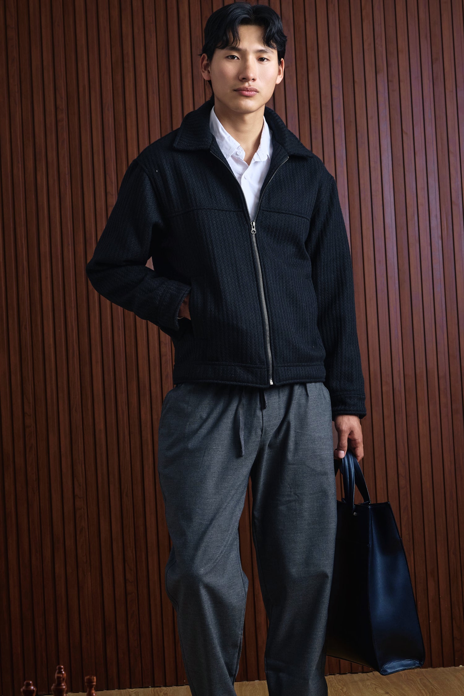 CASACA BOXY LEONARDO NEGRO
